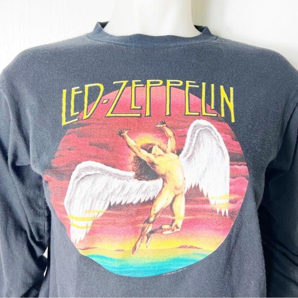 LED ZEPPELIN ZOSO Graphic Concert Tshirt long Printed Sleeve XS 2003 Myth Gem - Picture 1 of 9